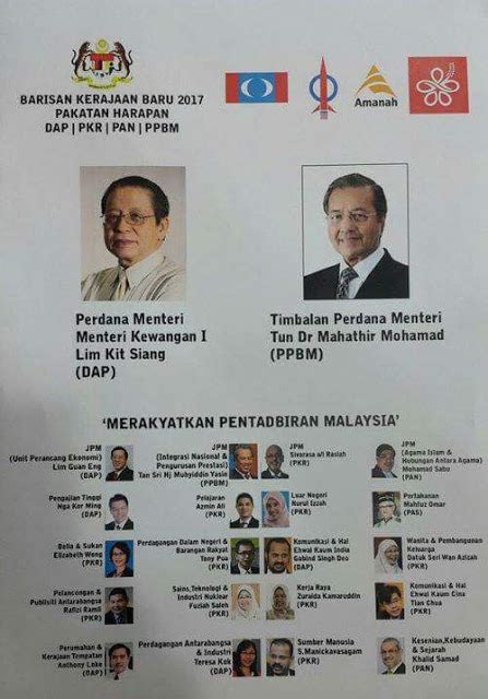 Wan azizah wan ismail, diikuti barisan 13 anggota kabinet itu turut disaksikan oleh perdana menteri, tun dr. bumiyang: Kabinet Bayangan - Mahathir Hanya Taraf Machai???