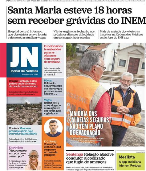 Capa Jornal de Notícias 15 junho 2022 capasjornais pt