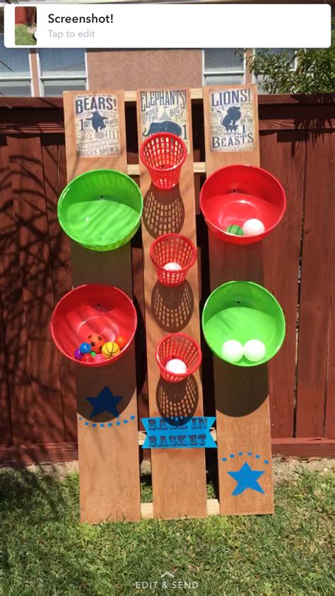 See more ideas about carnival games, diy carnival, diy carnival games. DIY Carnival Game, ball in basket, circus, 1st birthday ...