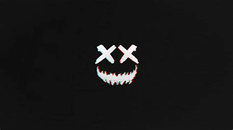 Download Creepy Smile In Black Wallpaper