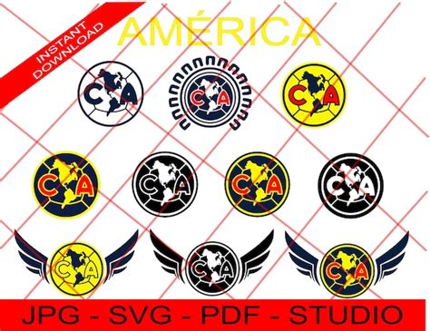 Club De Futbol America Las Aguilas Del America Mexican Etsy