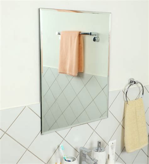 Buy Zahab Frameless Rectangle Bevelled Mirror Online Bathroom Mirrors Bath Discontinued