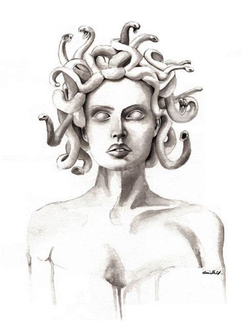 Medusa Print Ink Prints Ink Artwork Occult Prints Greek Etsy Australia Greek Mythology Art