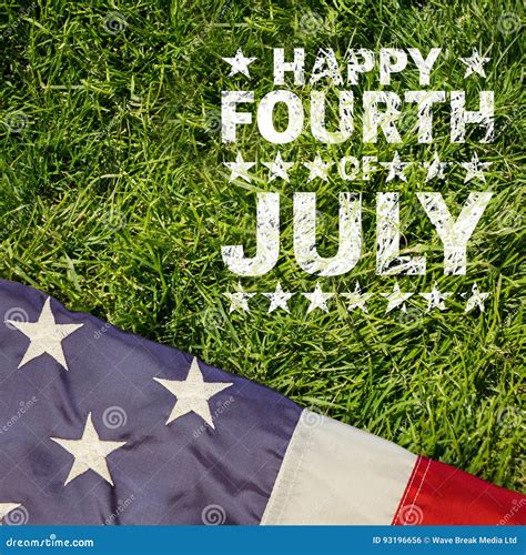 Composite Image Of Happy Fourth Of July Stock Illustration