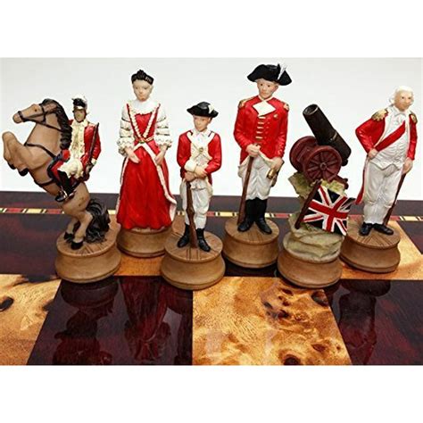 American Revolution Revolutionary Independance War Chess Men Set No