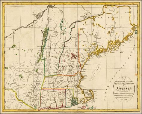 Map Of The Northern Or New England States Of America Comprehending