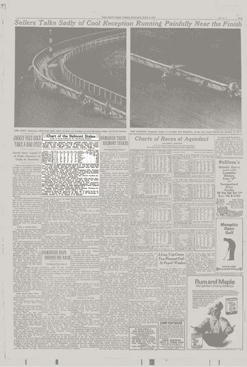 Chart Of The Belmont Stakes The New York Times