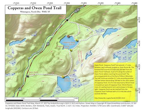 Map Copperas And Owen Pond Trail Andy