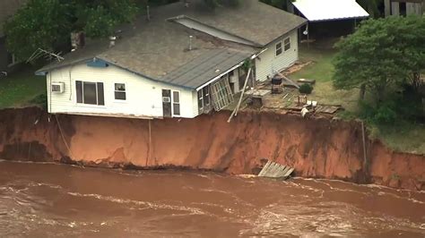 River Erosion Threatens Oklahoma Homes