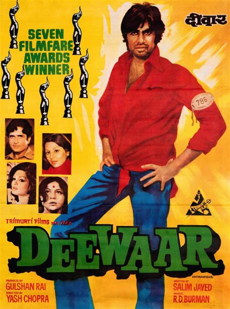 Deewar Amitabh Bachchan Tallenge Bollywood Hindi Movie Poster