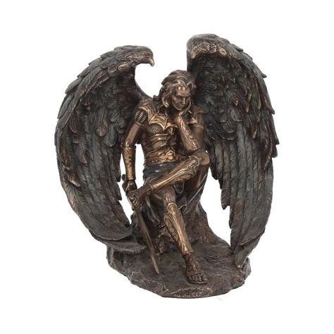 Lucifer Fallen Angel Statue Bronze Plated