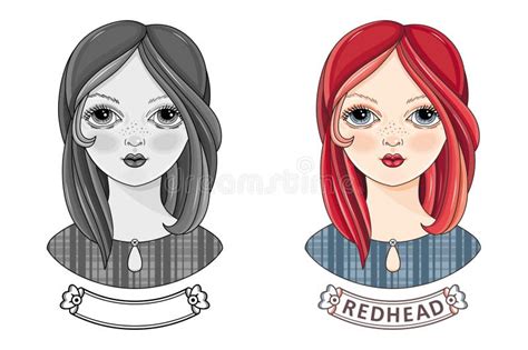 Avatar Beautiful Redheaded Girl Kinky Teen Stock Vector Illustration Of Hairdo Exotic