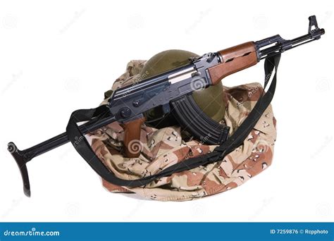 Iraqi Army Uniform And Ak47 Rifle Royalty Free Stock Image Image 7259876