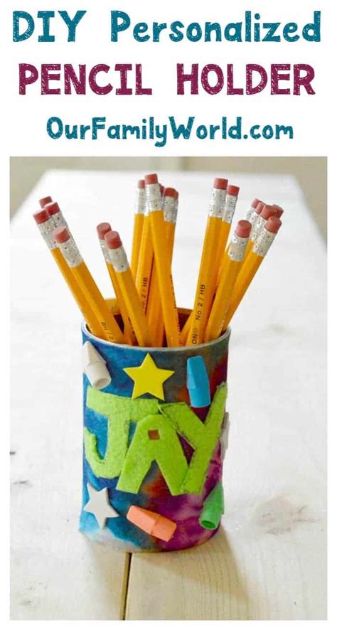 Back To School Craft Diy Personalized Can Pencil Holder