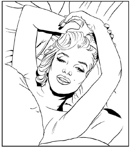 Marilyn Monroe Line Drawing Coloring Coloring Pages