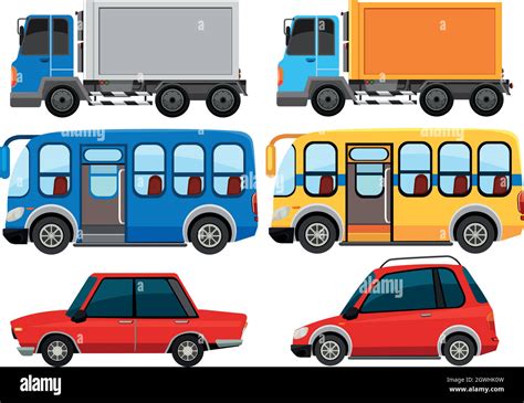 Group Of Vehicles Stock Vector Image And Art Alamy