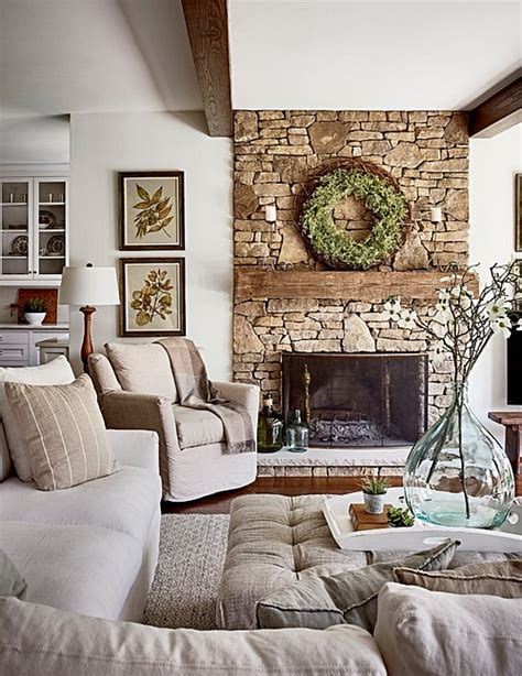 Living Room Decorating Ideas With Stone Fireplace Baci Living Room