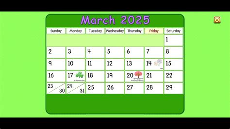 Starfall Calendar March 30 2025 Youtube
