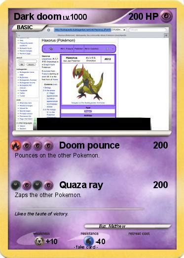 Pokémon Dark Doom 12 12 Doom Pounce My Pokemon Card