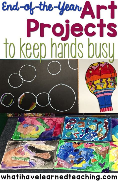 We're in a pandemic and i think it's more important than ever that we treasure the fun moments we have. End-of-the-Year Art Projects to Keep Hands Busy | Kindergarten art, Art lessons elementary ...