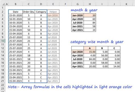 Array Formula To Sum By Month And Year In Excel 365