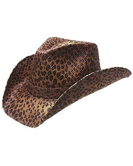 Peter Grimm Rowdy Leopard Print Straw Cowgirl Hat Sheplers Western