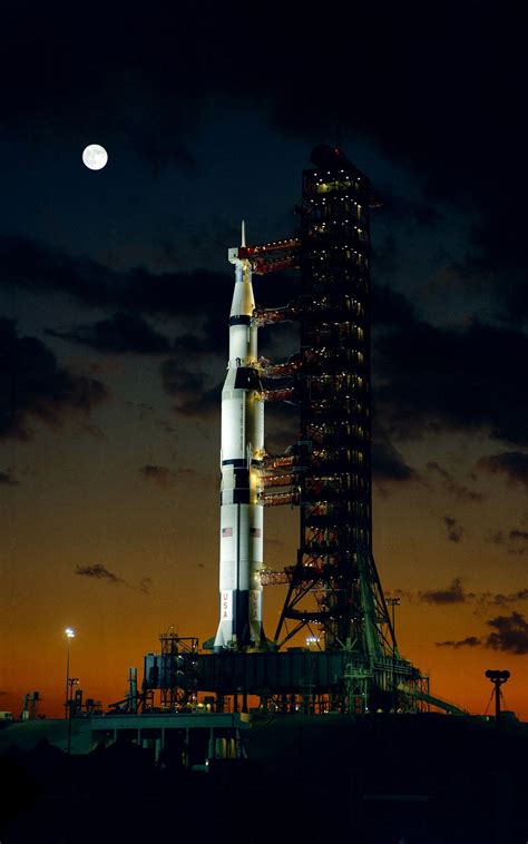 Saturn V Rocket Launch Pads Nasa Apollo Scanned Image Portrait
