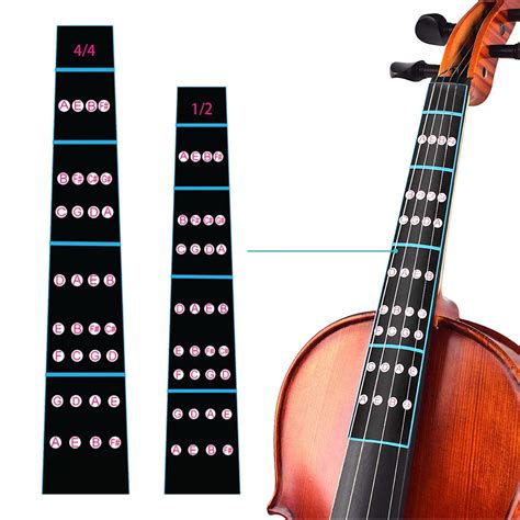 Beginners Violin Fiddle Fingerboard Fret Guide Label Finger Chart 44