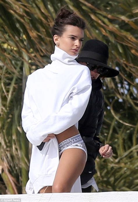 Emily Ratajkowski Flashes Her Perfect Curves In Versace Briefs With