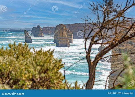 View Over The Rugged Wild Coastline Of The 12 Apostles In South