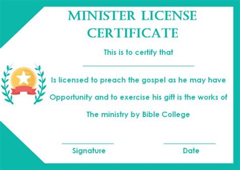 Ministers License Certificate Template Important Facts And Free Ready