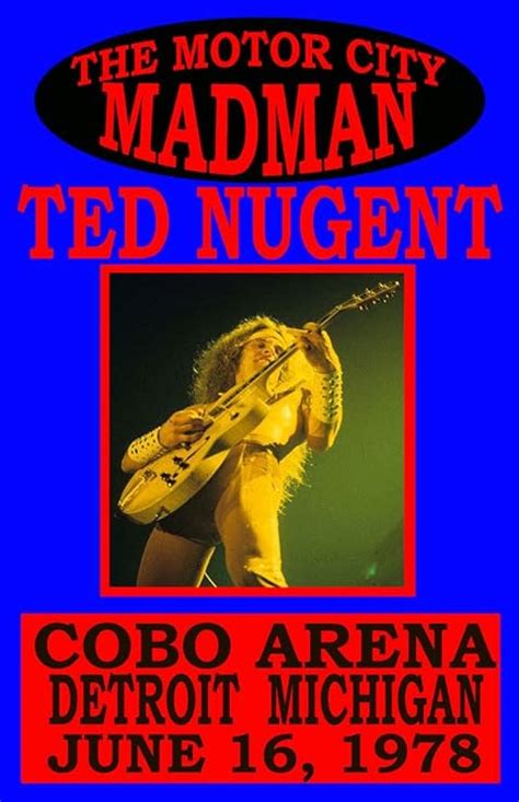 Ted Nugent Replica 1978 Motor City Madman Concert Poster