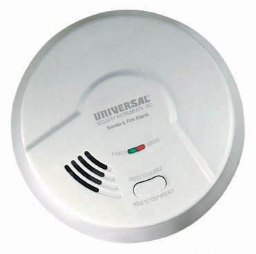 The red led light flashes when smoke is detected and the green led light indicates that the power is functioning. USI Ionization Smoke and Fire Alarm, 9V Battery Operated ...