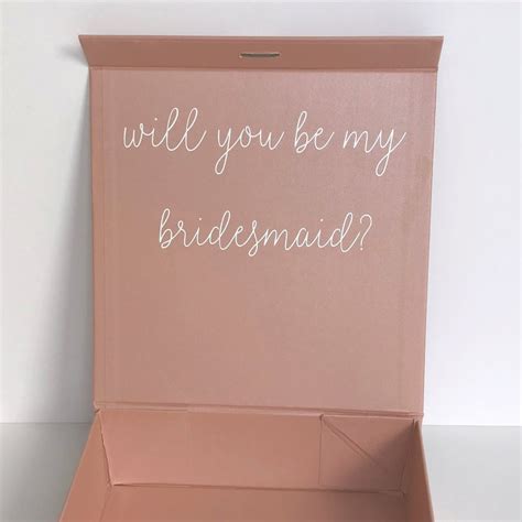 Personalised Bridesmaid Proposal Box Rose Gold T Box Will Etsy