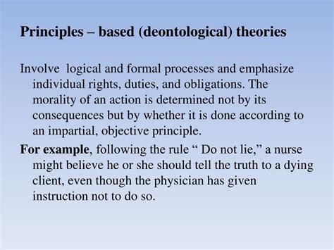 Deontological Ethics Example