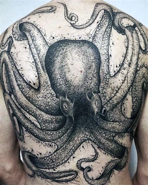 30 Octopus Back Tattoo Designs For Men Underwater Ink Ideas