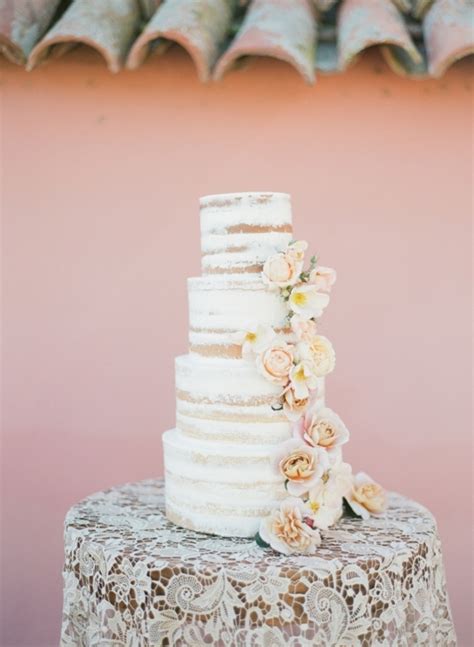Semi Naked Wedding Cake Loverly