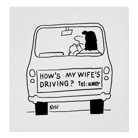 Hows My Wifes Driving Poster Zazzle