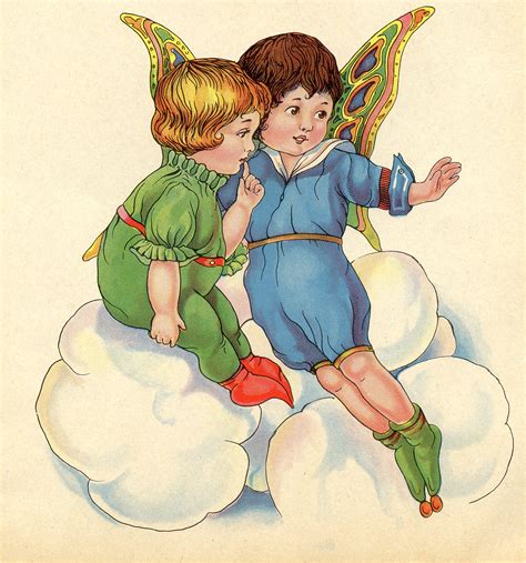 Super Sweet Vintage Fairy Images With Children The Graphics Fairy