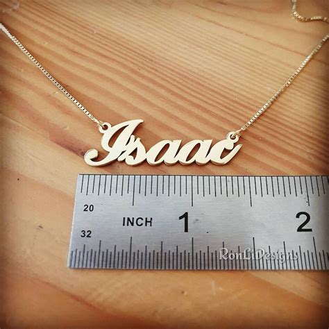 14k Gold Name Necklace Personalized Gold Name Chain Solid 14k Etsy