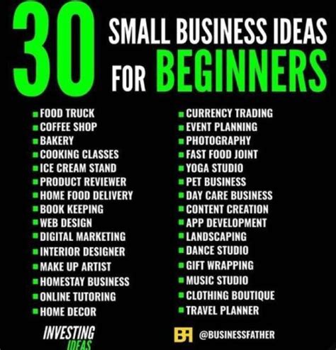 30 Small Business Ideas For Beginners Business Ideas For Beginners