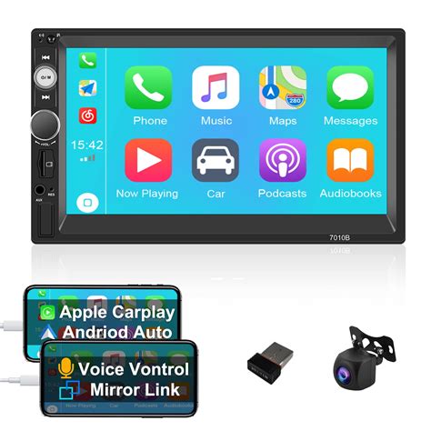 Buy Camecho Double Din Car Stereo Carplay Android Auto Car Radio Inch Bluetooth Car Stereo