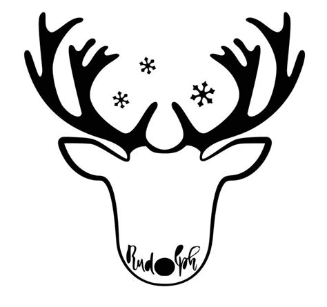 Rudolph Outline Svg Cutting File Etsy