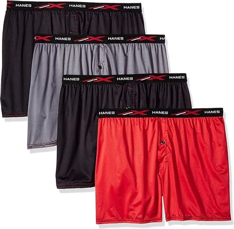 Hanes Men S Boxer Shorts Pack Of 4 Amazon Co Uk Clothing