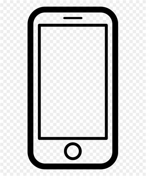 Graphic Download Black And White Smartphone Clipart Mobile Phone