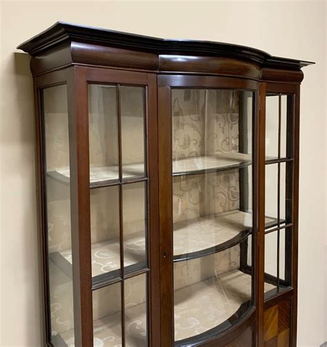 Buy Edwardian Bow Front Display Cabinet From Nostalgia Antiques