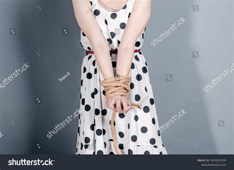 Womans Hands Tied Cord Stock Photo Shutterstock