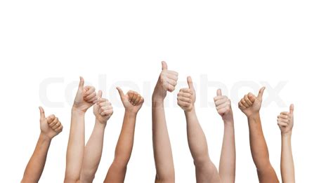 Human Hands Showing Thumbs Up Stock Image Colourbox