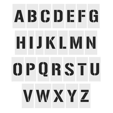 Letter Stencils Full Alphabet
