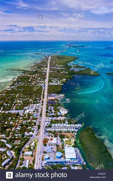 Aerial View Islamorada Key Florida Keys Florida Usa Stock Photo